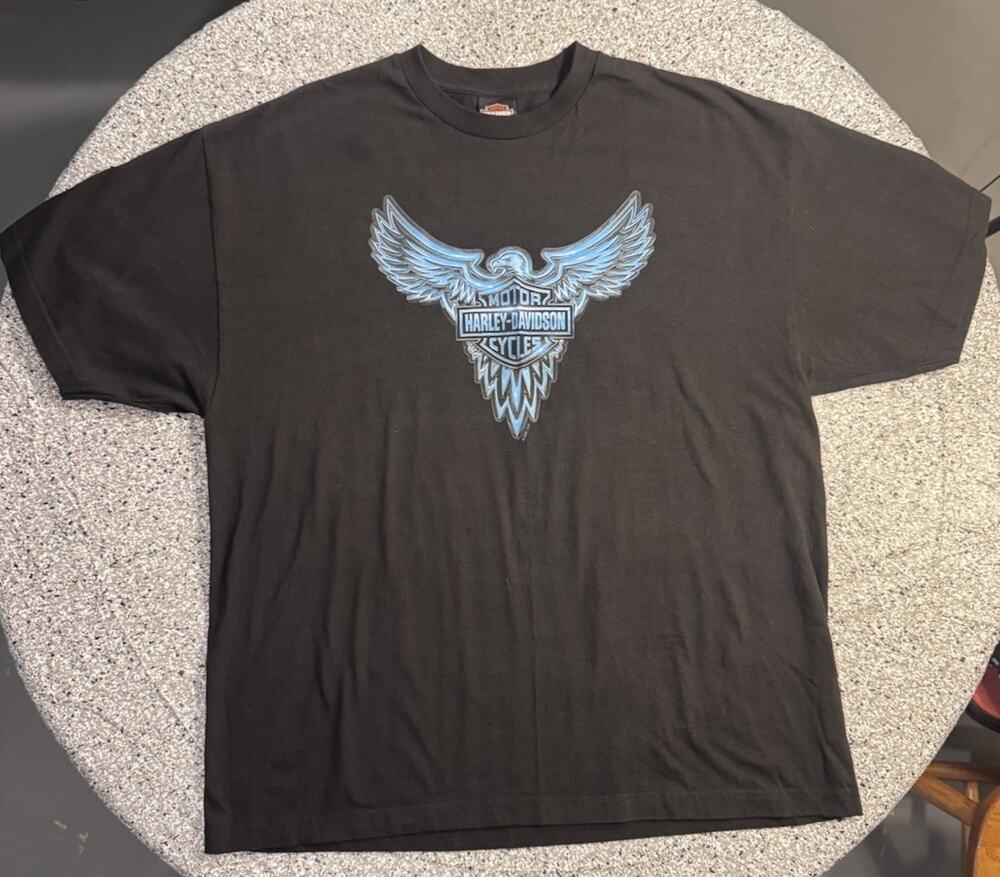 Harley Davidson Red Rock Las Vegas T Shirt Mens 2XL Black Eagle Graphic Tee